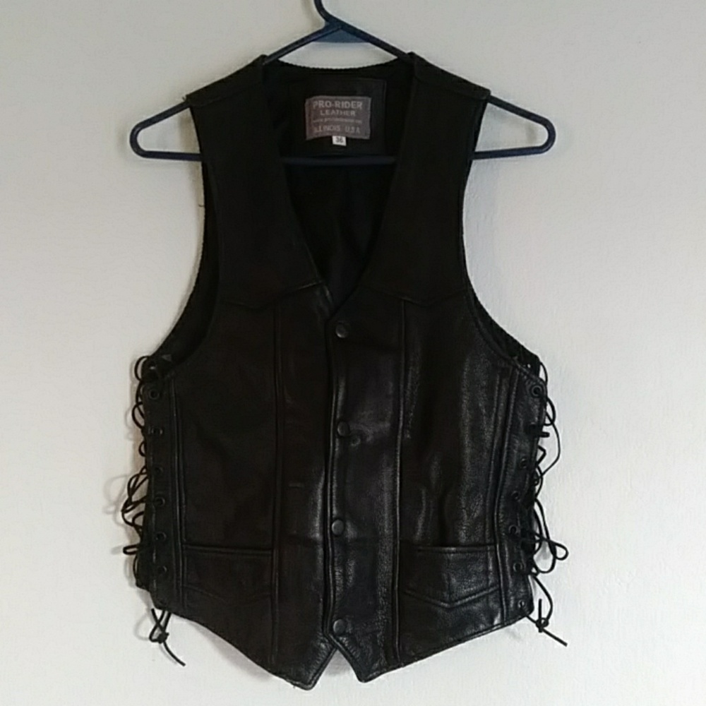 Woman's leather vest
